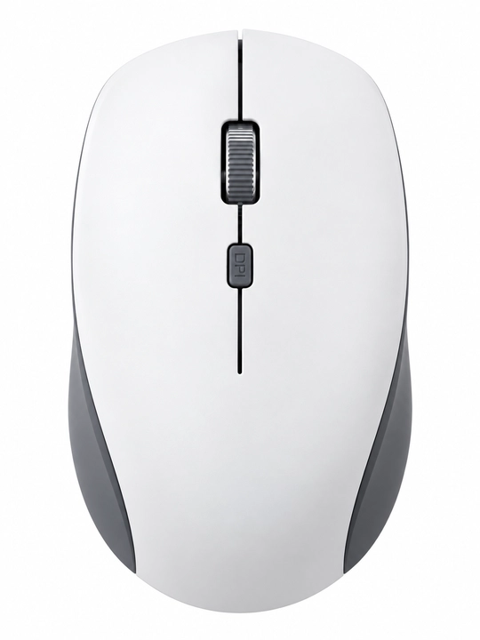 AVT MW306 simsiz sichqoncha Oq/Kulrang USB 2.4GHz 1600 DPI sichqoncha