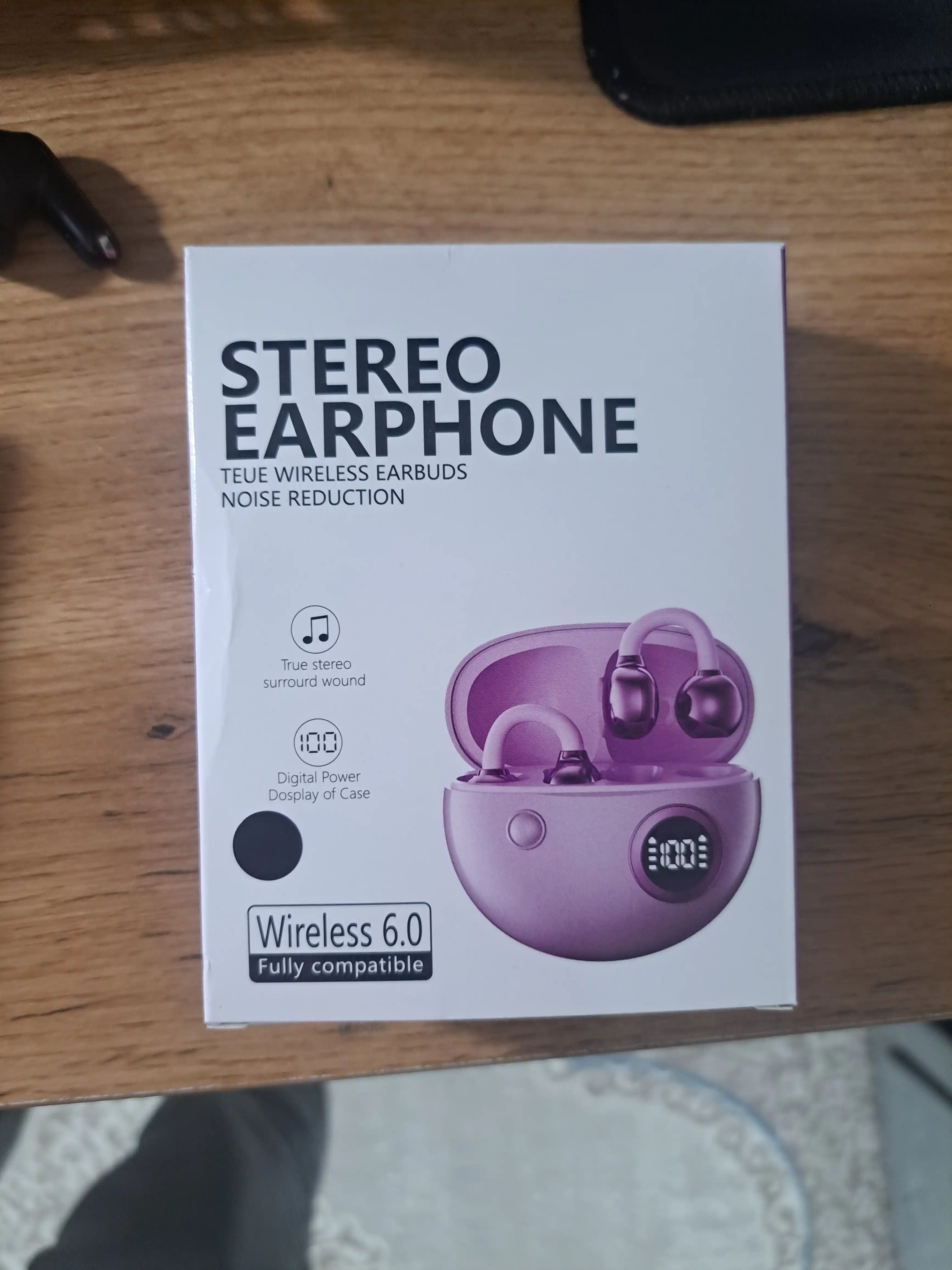 Bluetooth 6.0 TWS Stereo, shovqinni kamaytirish, raqamli displeyli simsiz quloqchinlar