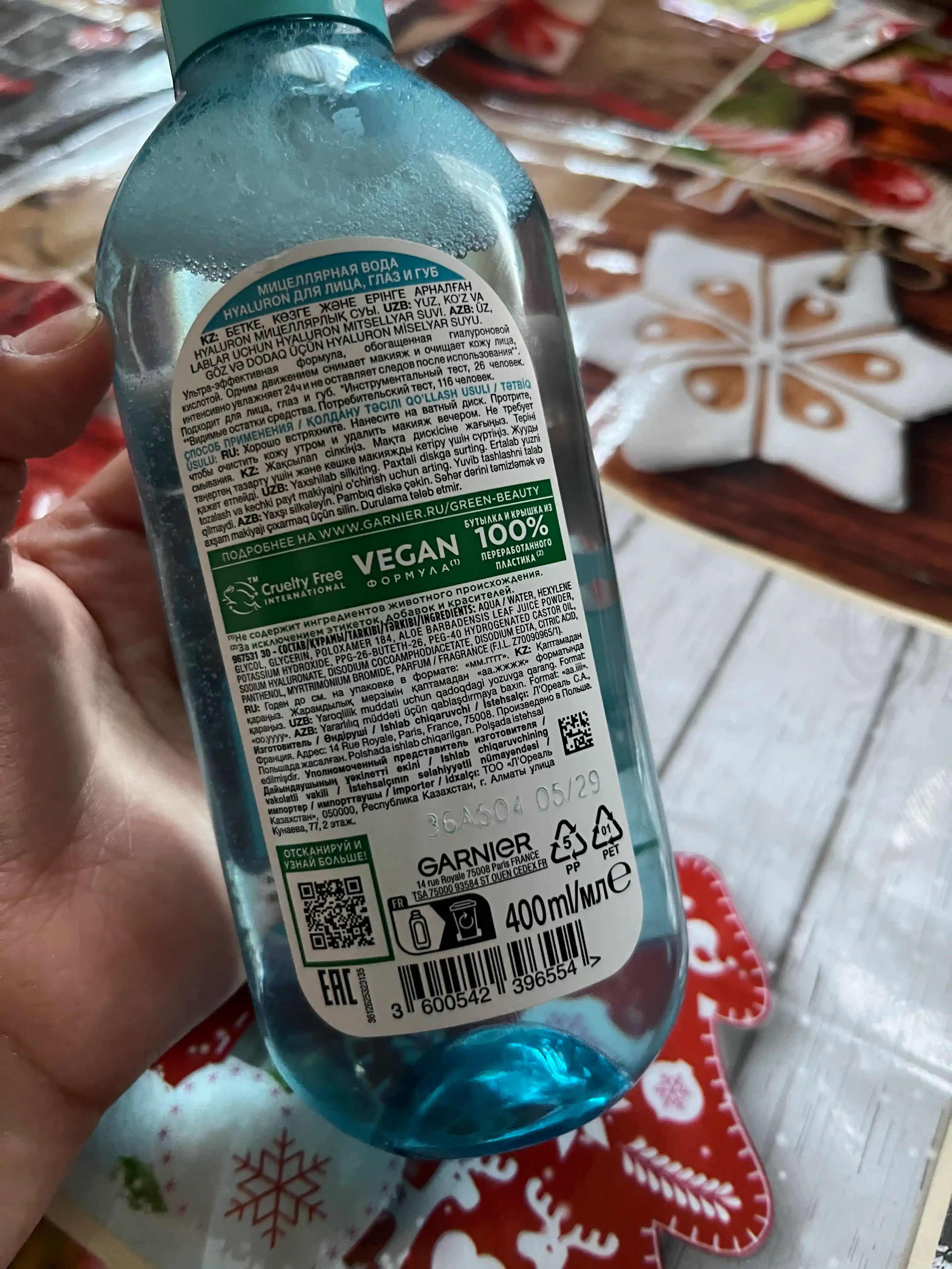 Miselyar suv Garnier Gialuron aloe , 400 ml