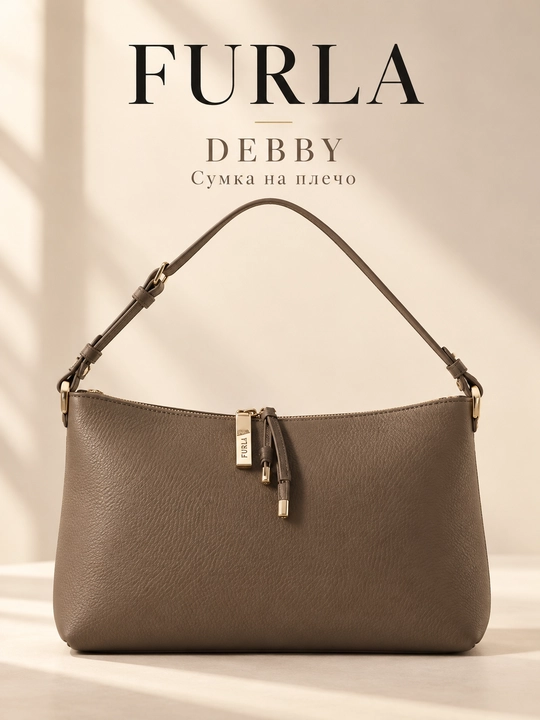 Furla Debby M Shoulder Bag WB02006 — женская кожаная сумка на плечо - 