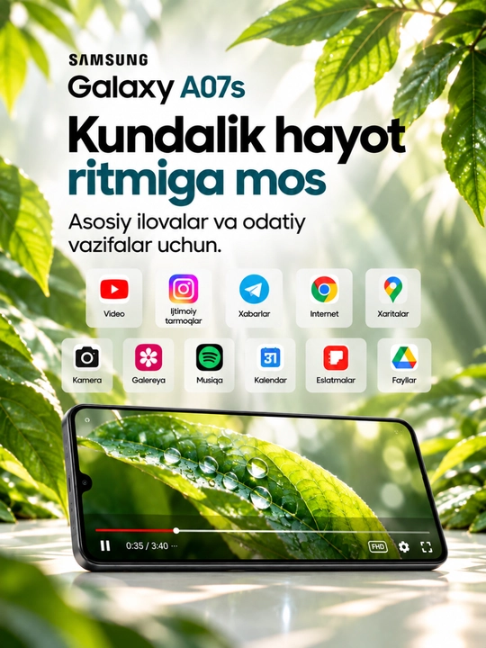 Смартфон Samsung Galaxy A07s 6.7" LCD 90Hz батарея 5000 мАч