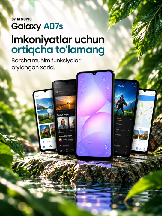 Smartfon Samsung Galaxy A07s 6.7" LCD 90Hz display 5000 mAh batareya - 