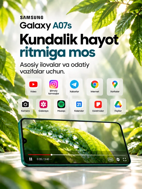 Смартфон Samsung Galaxy A07s 6.7" LCD 90Hz батарея 5000 мАч