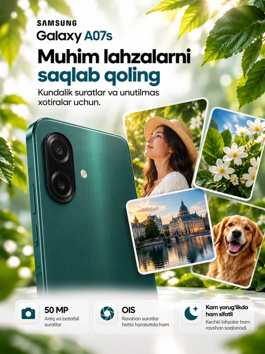 Смартфон Samsung Galaxy A07s 6.7" LCD 90Hz батарея 5000 мАч