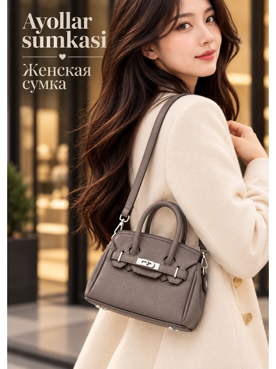 Premium ayollar sumkasi, qo'l va yelkaga taqiladigan sumka, klassik elegant handbag - 