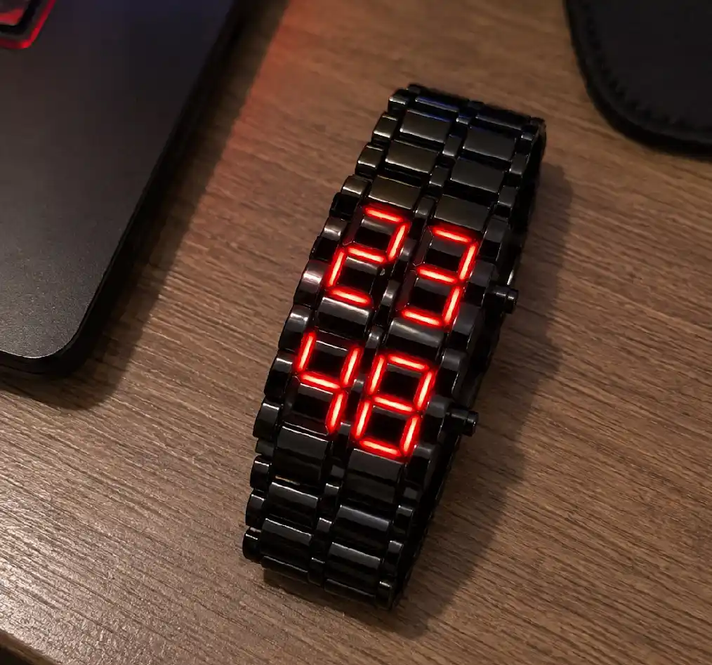 Часы браслет мужские, наручные, электронные с LED дисплеем