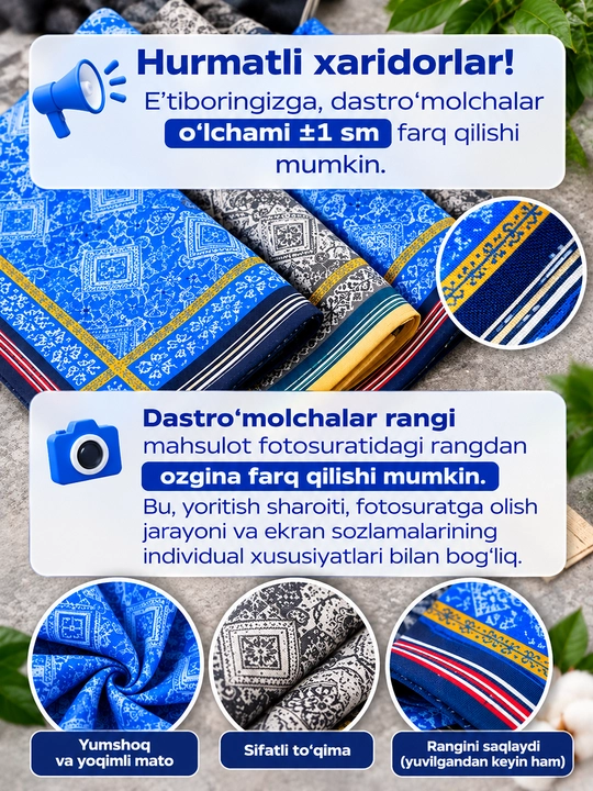 Erkaklar dastro‘mollari, cho‘ntak dastro‘molchalari, dastro‘mollar to‘plami