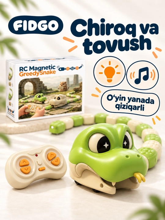Magnitli iloncha FIDGO 537-401, pultli o‘yinchoq, chiroq va tovush, 3+