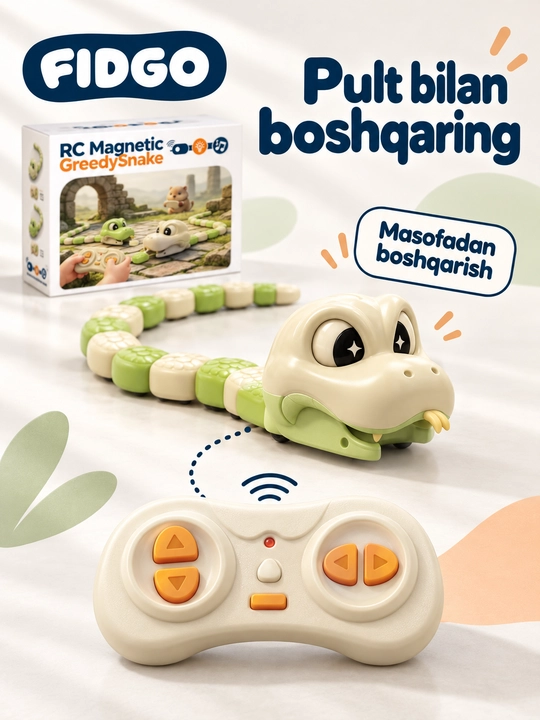 Магнитная змейка FIDGO 537-401 на пульте управления, свет и звук, 3+