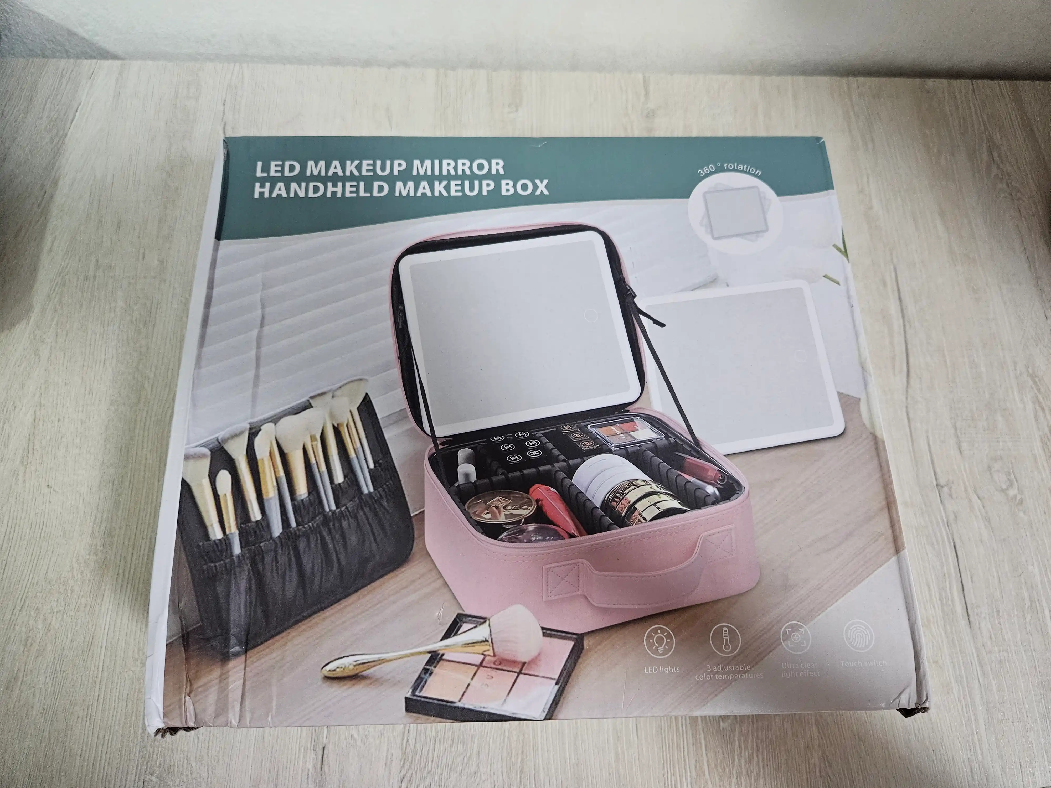 Kosmetik sumka, namga chidamli, keys kosmetika uchun, bo‘limli, cho‘tkalar uchun orgayner