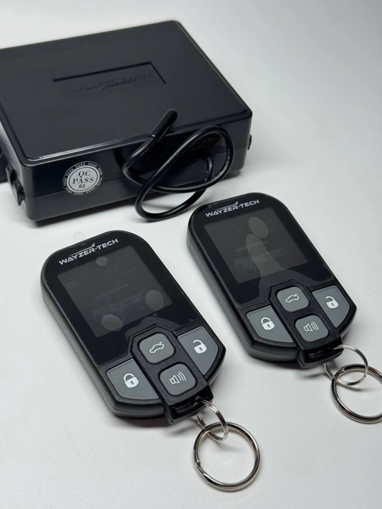 WAYZER-TECH 909S LCD displeyli avtomobil signalizatsiyasi, 2 ta pult bilan