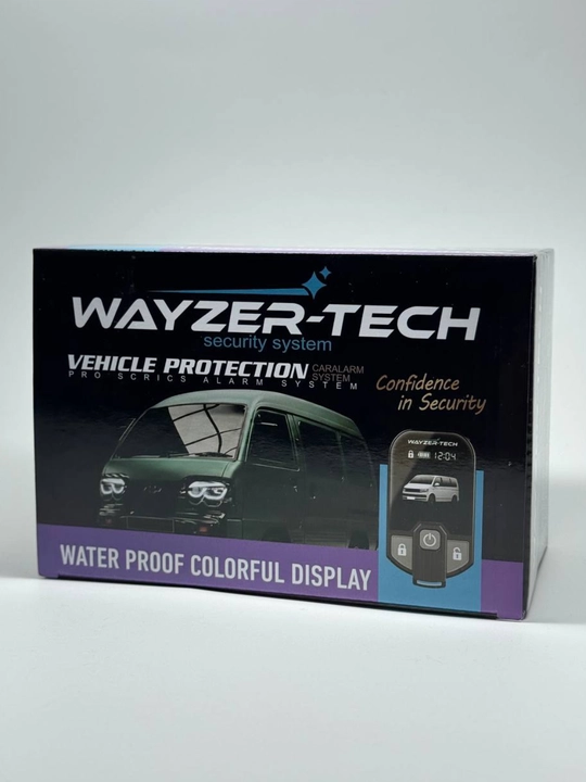 WAYZER-TECH 909S LCD displeyli avtomobil signalizatsiyasi, 2 ta pult bilan