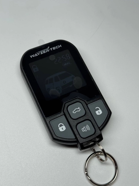 WAYZER-TECH 909S LCD displeyli avtomobil signalizatsiyasi, 2 ta pult bilan