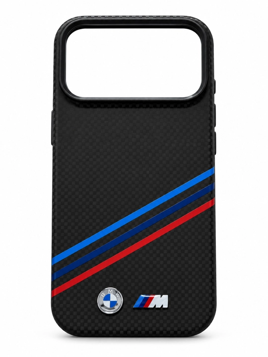 Чехол в стиле BMW M с MagSafe для iPhone 18 Pro / 18 Pro Max, чёрный