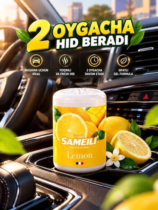 SAMEILI gel aslujitel, avtomobil, uy va ofis uchun havo xushbo‘ylagich, aromatizator