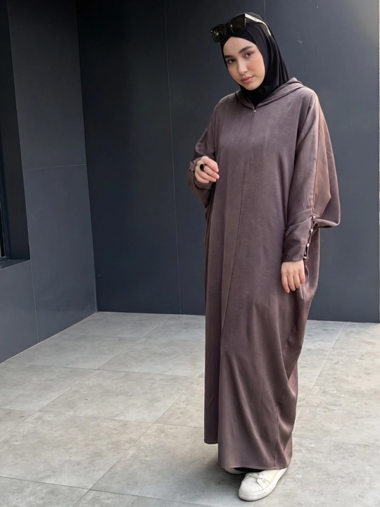 Diniy kiyim, musulmon uslubidagi ko‘ylak, ayollar abayasi, kapyushonli uzun abaya
