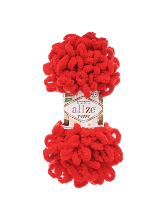 Alize Puffy halqali ip, 100g, 9m, 5 dona