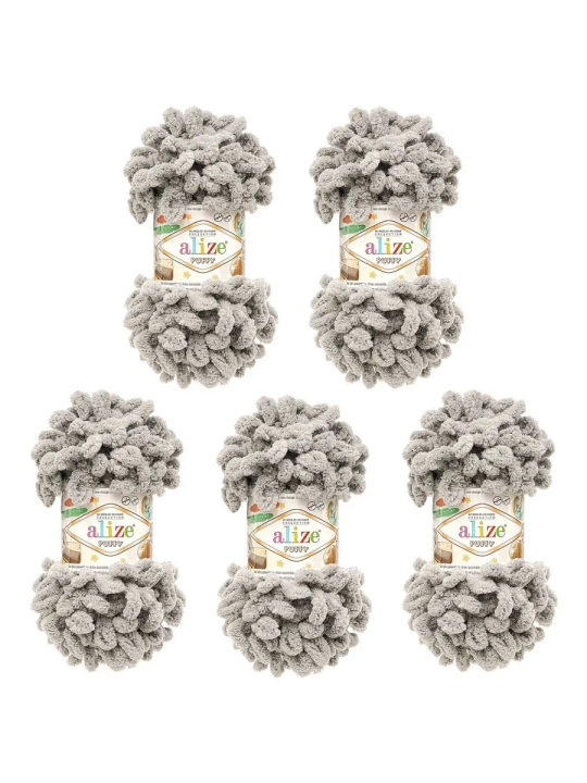 Alize Puffy halqali ip, 100g, 9m, 5 dona