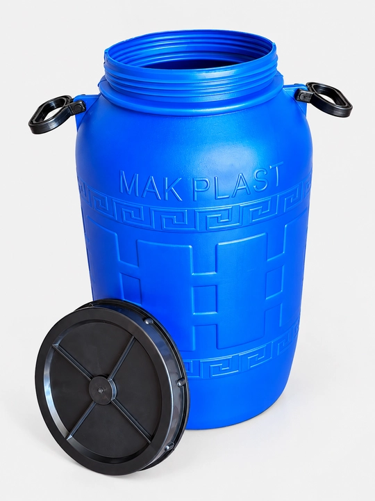 Plastik bochka MAK PLAST, suv saqlash idishi 22–120 litr, qopqoqli