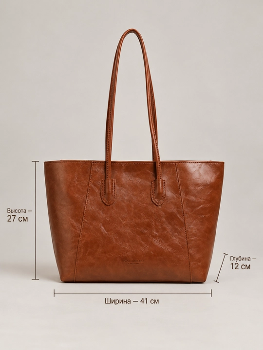 Ayollar sumkasi, katta sig'imli A4 format shopper, eko-charm