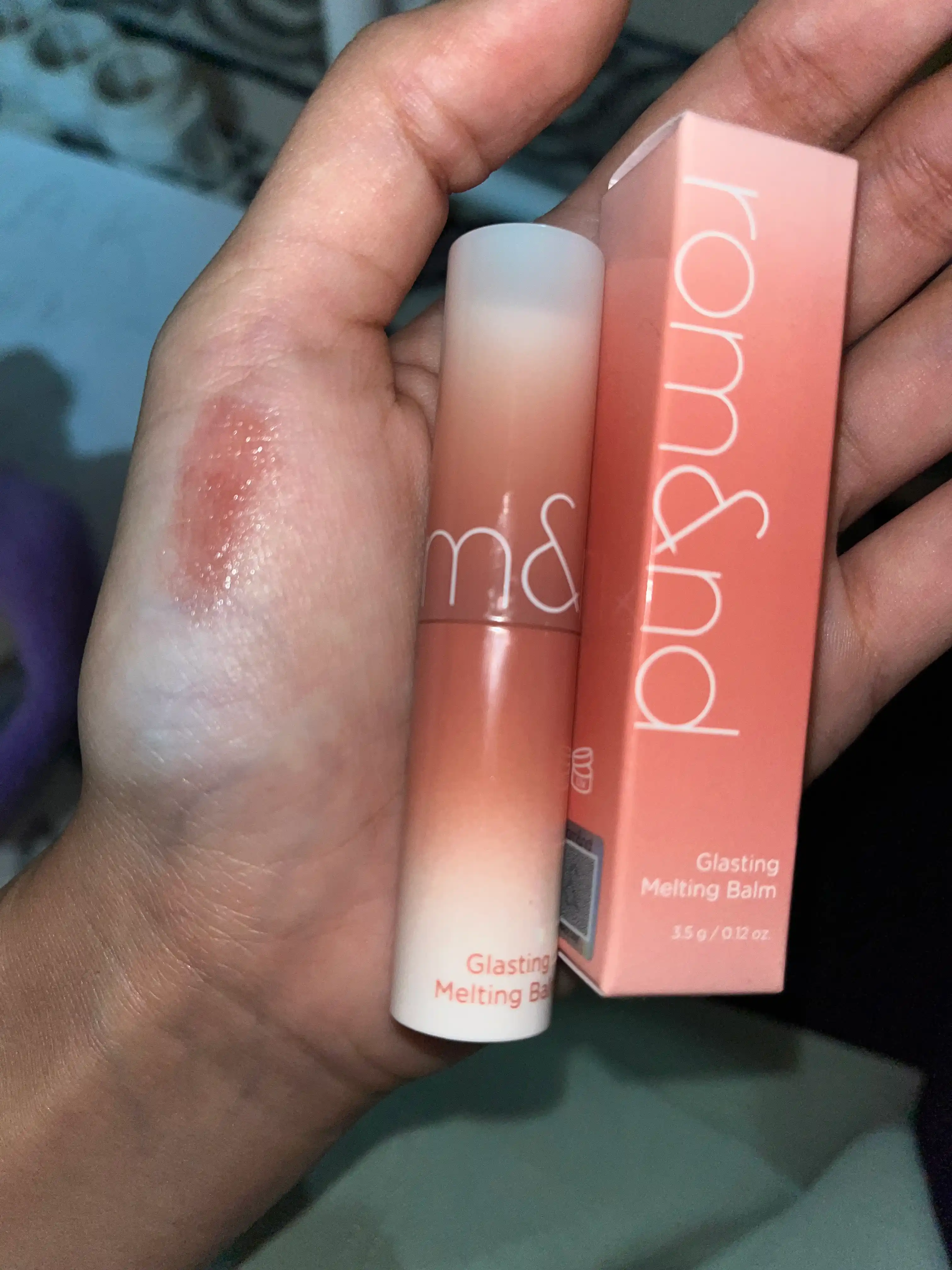 Тающий оттеночный бальзам для губ Rom&nd Glasting Melting Balm