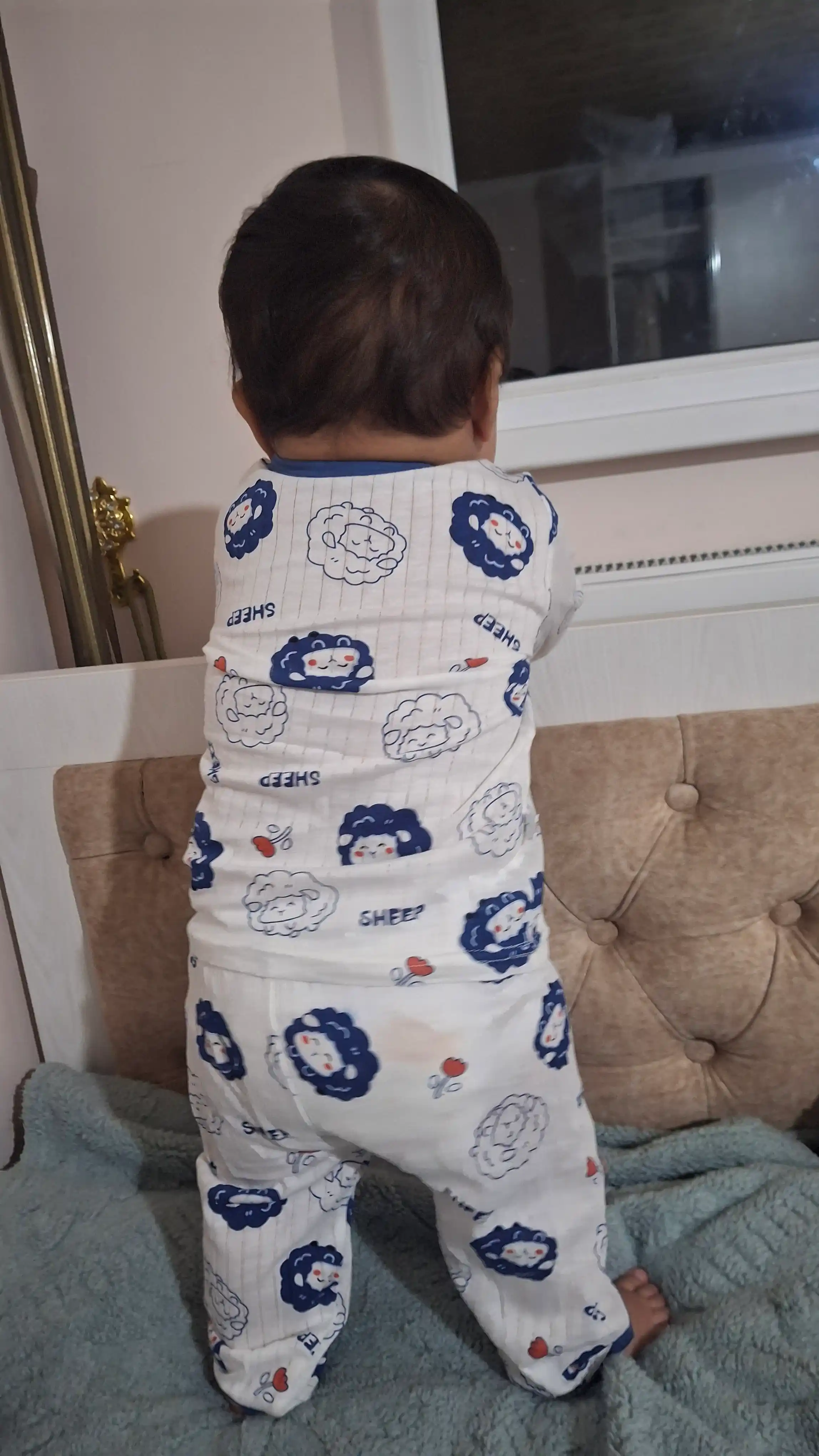 Детский комплект, пижама, хлопок, футболка, штаны, 0-6 лет, одежда для дома