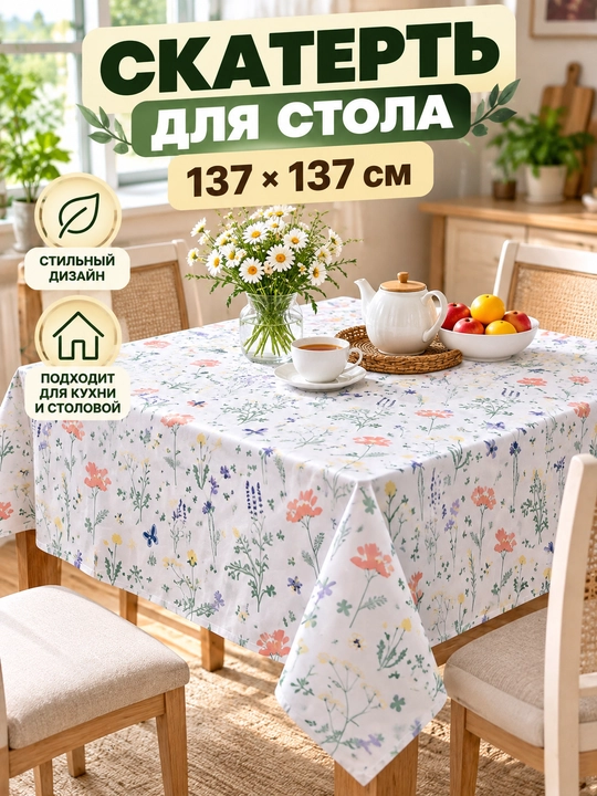 Скатерть для стола, кухонная, декоративная, с рисунком, для дома и столовой