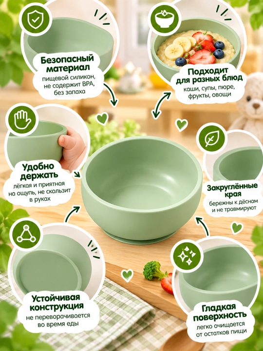 Силиконовый набор для кормления детская посуда слюнявчик нагрудник, набор для ребенка