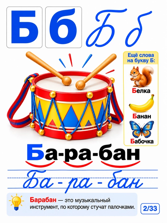 Карточки «Русский алфавит» Aqlli Kids — изучение букв и слогов