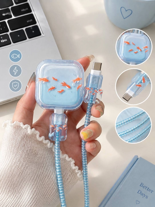 Kabel himoyasi, kabel organayzer, zaryad kabeli g‘ilofi, iPhone aksessuari - 