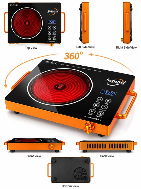 Sonifer SF-7088 3500W — uy va oshxona uchun elektr plita