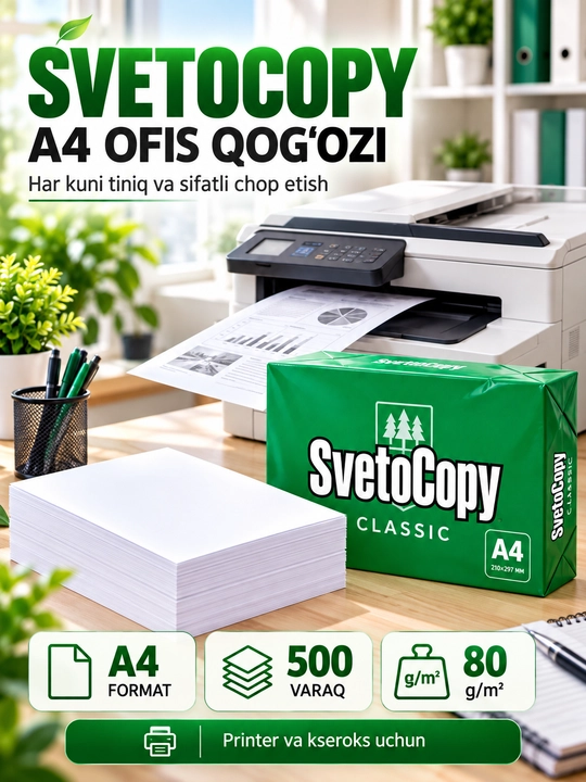Офисная бумага Sylvamo SvetoCopy формата A4, для копирования и печати