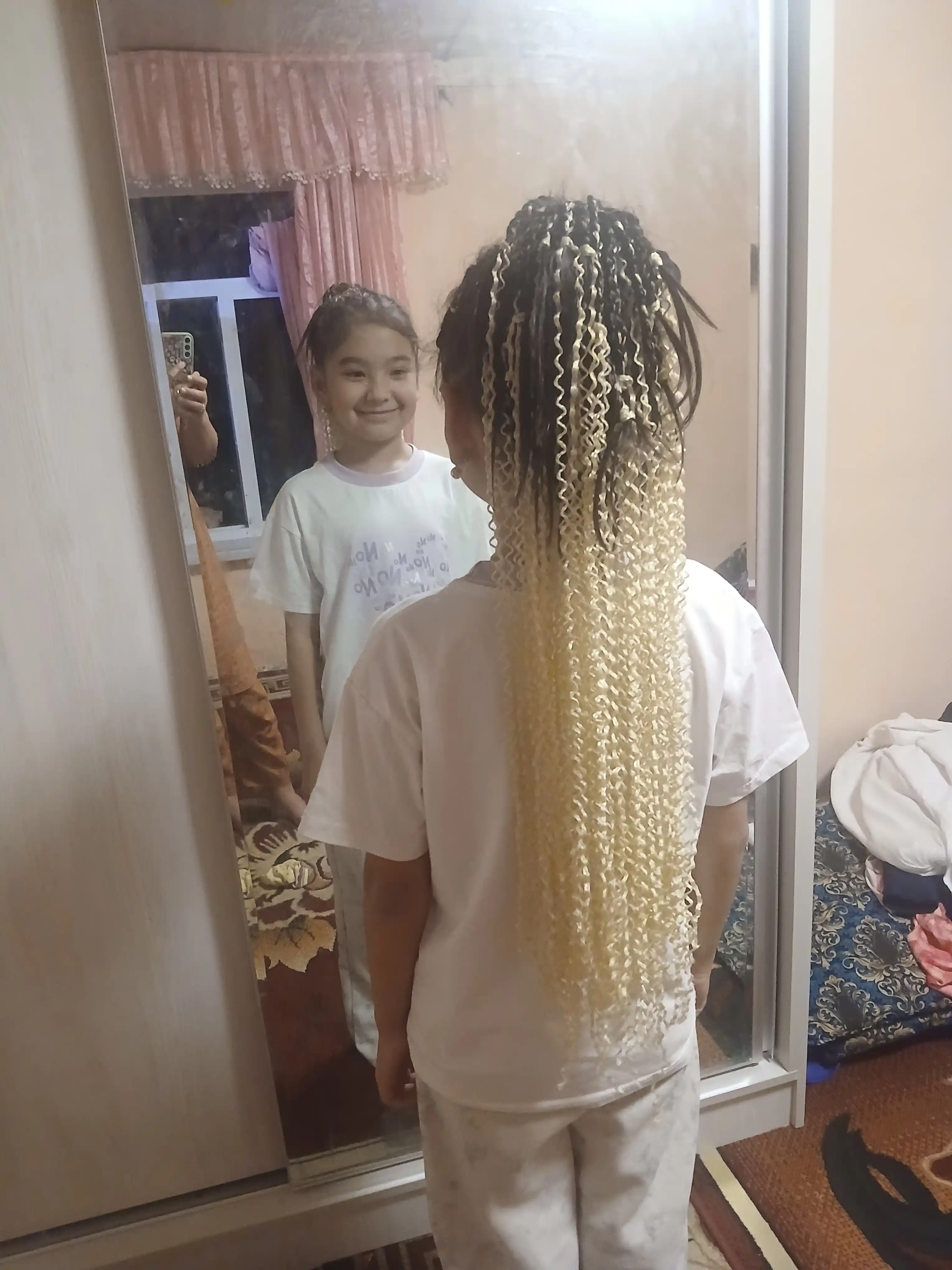 Makaron ipli Braid soch to'plami zizi gafri ipli soch 55-60 tagacha+MAXSUS SOʻVGʻASI BILAN