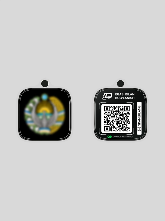 QR kodli aqlli brelok Contact With Owner – kalit, sumka va bagaj uchun Bu - 
