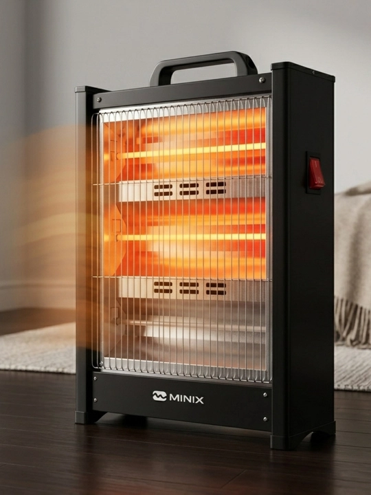 Кварцевый нагреватель Minix MINIX-1502H, 2000 Вт, с 4 кварцевыми трубками - 
