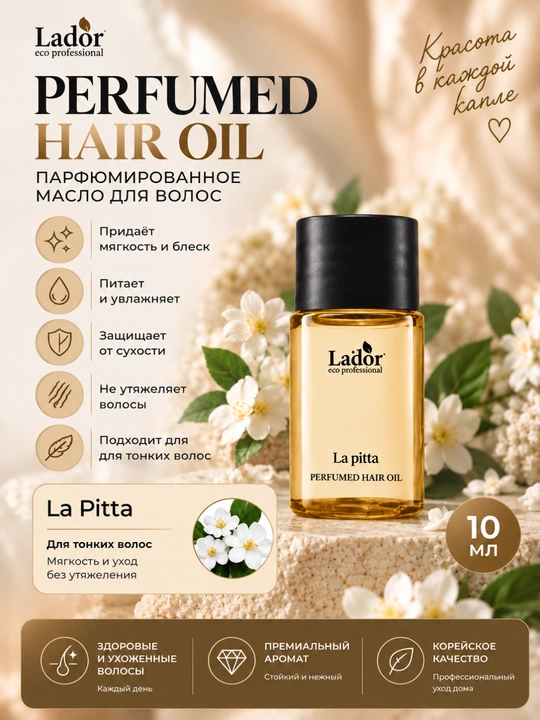 Питательное парфюмированное масло для волос Lador Perfumed Hair Oil, 10 мл - 