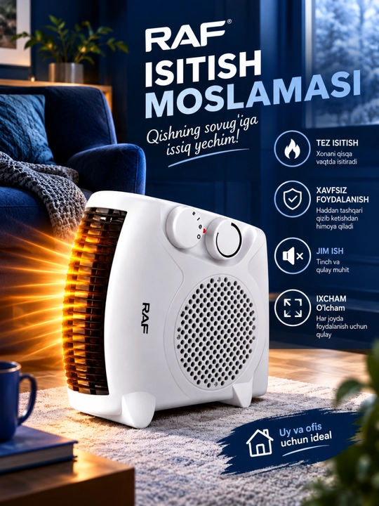 Elektr isitgich ,pechka, uy isitgich, isitgichla, 2 rejimli, tez isitish,  sozlamali
