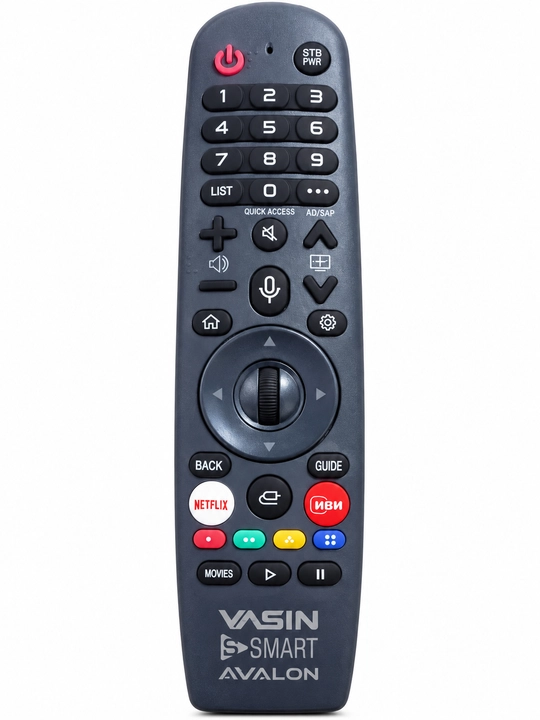 Pult Avalon,Yasin Smart televizorlariga,ovozli boshqaruvsiz,Universal pult