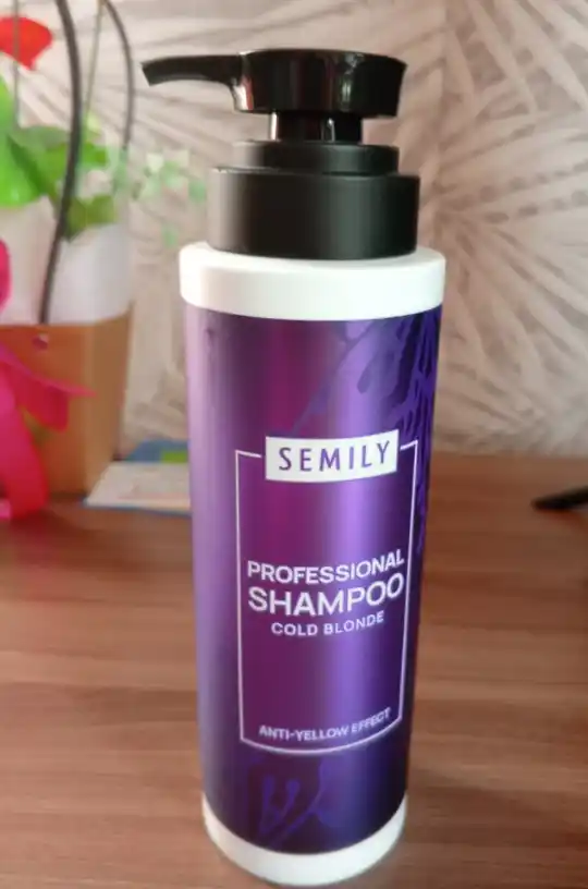 Оттеночный шампунь SEMILY, нейтрализатор желтизны, фиолетовый шампунь, блонд, 400 мл