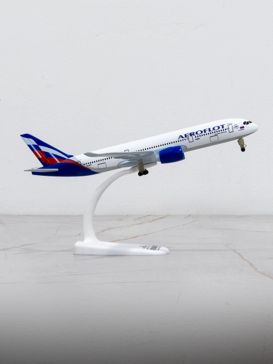 Модель самолёта Airbus A350, авиакомпания Aeroflot (Аэрофлот), 20см, металл+пластик, шасси