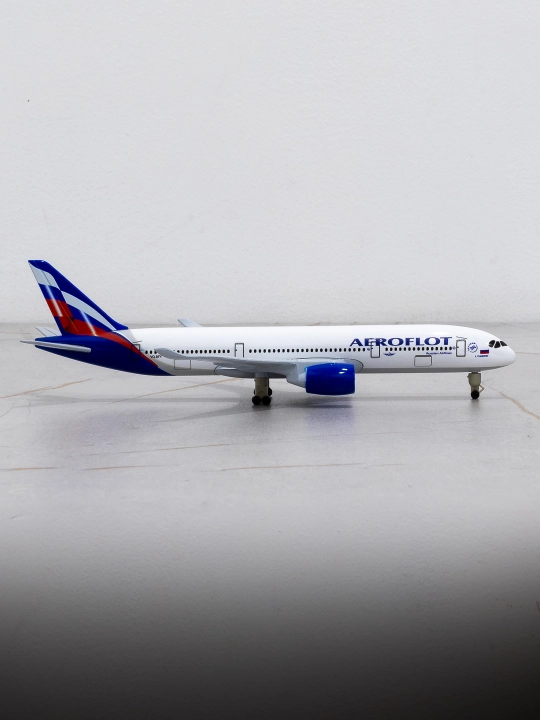 Модель самолёта Airbus A350, авиакомпания Aeroflot (Аэрофлот), 20см, металл+пластик, шасси