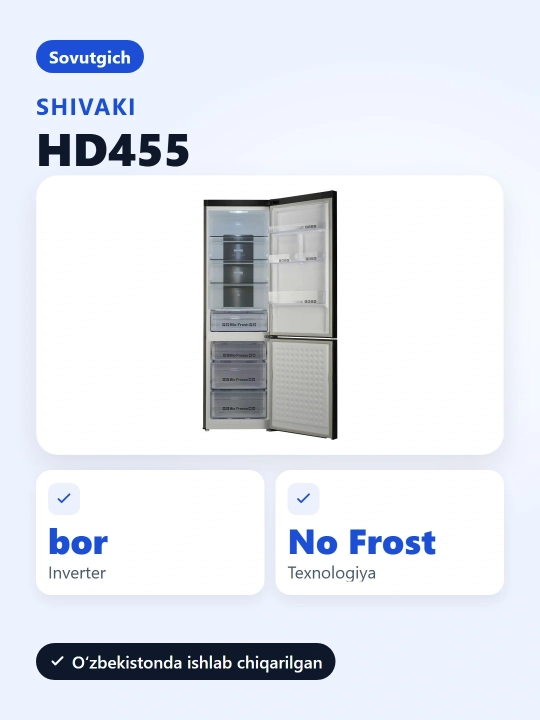 Muzlatkich Shivaki 2k HD455 NODD