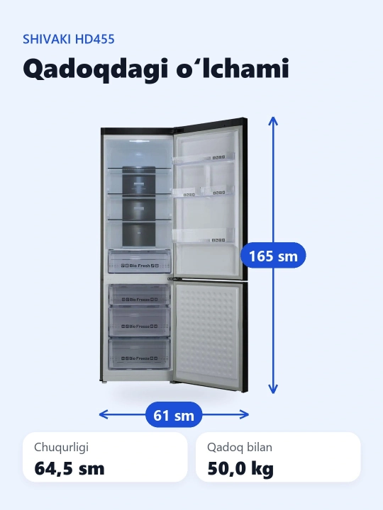 Muzlatkich Shivaki 2k HD455 NODD