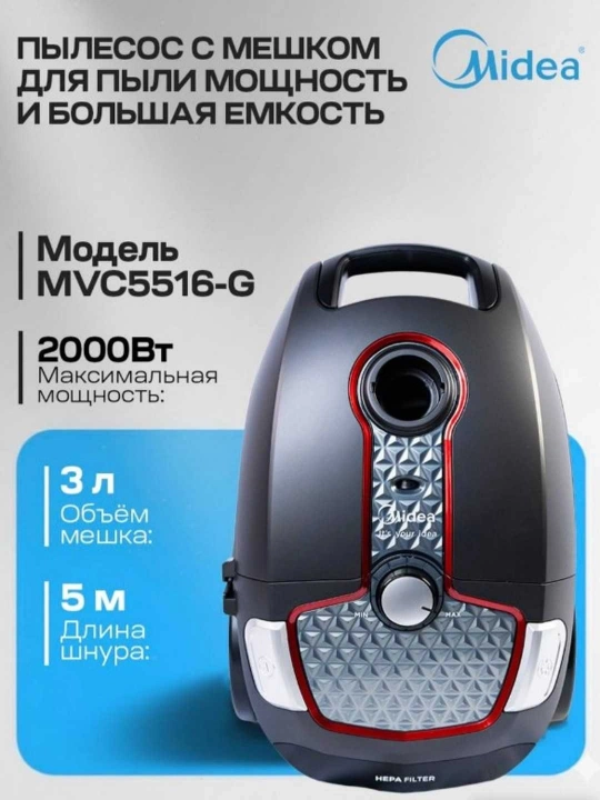 Пылесос Midea MVC5516-G - 