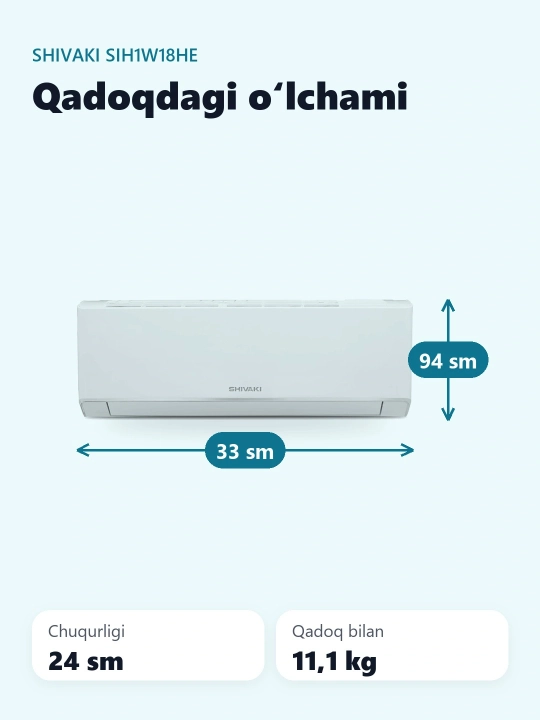 Konditsioner Shivaki Breeze SIH1W18HE