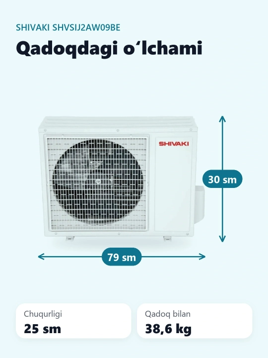 Konditsioner SHIVAKI SHVSIJ2AW09BE Inverter
