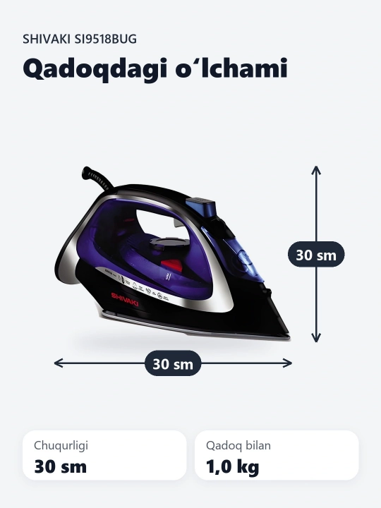 Shivaki SI-9518 bug'li dazmol mukammal dazmollash, qichishishdan himoya 3 yillik kafolat