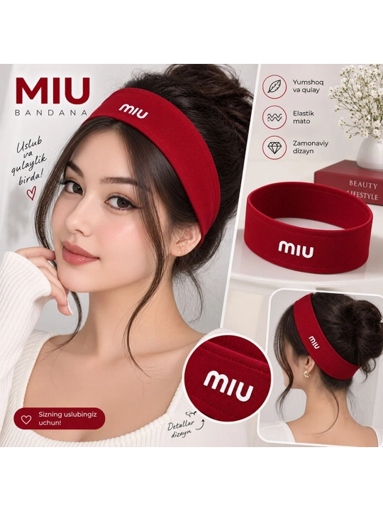 Bandana, bandamka, fitnes uchun, soch uchun aksesuar, sport kiyimi, soch rezina, sport rezina - 