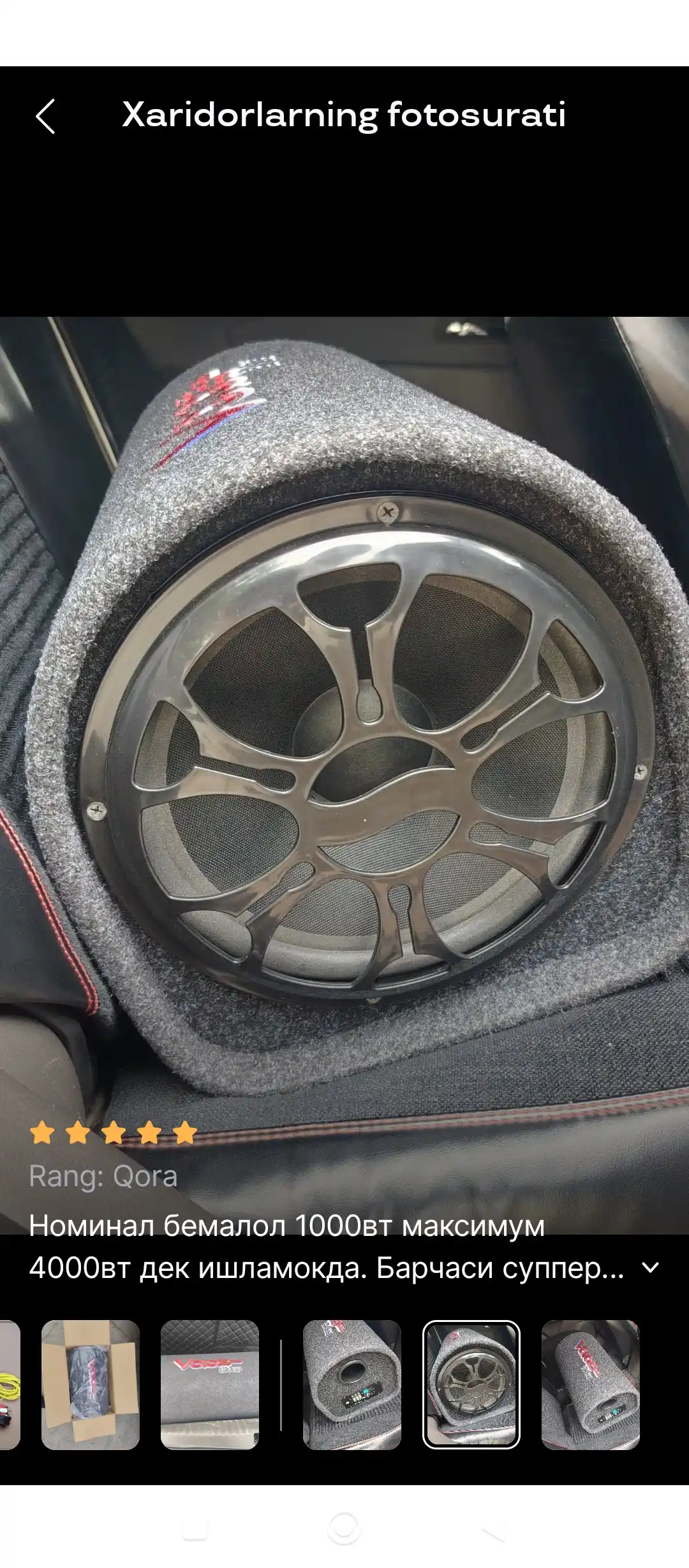 Avtomobillar uchun sambufer kalonka, 10 dyuymli, 300W, 4 Ohm