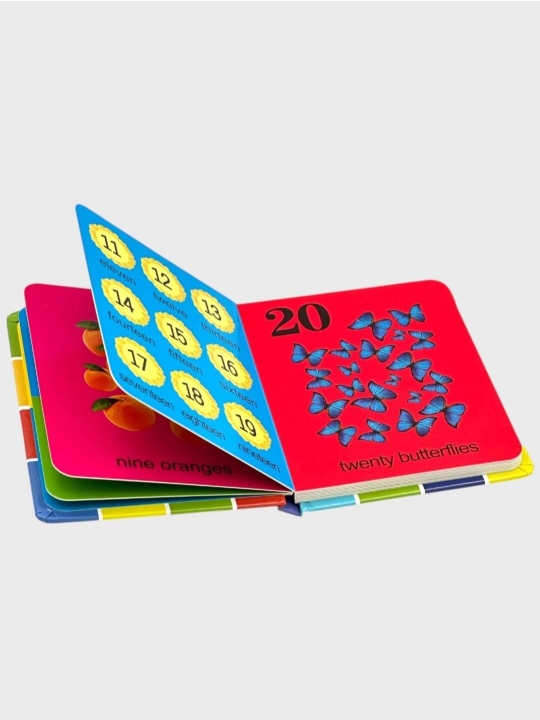 Развивающие картонные книги (board book) для детей, набор из 4 штук